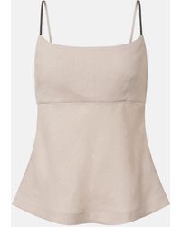 Brunello Cucinelli - Monili Linen Top - Lyst