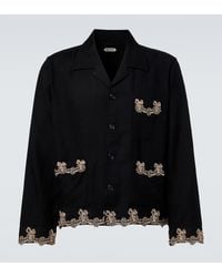 Bode - Laurelist Wool Flannel Overshirt - Lyst