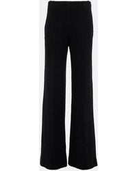 Chloé - High-Rise Flared Virgin Wool Pants - Lyst