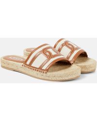 Tod's - Leather-trimmed Sandals - Lyst