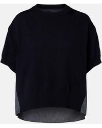 Sacai - Cotton-Blend Top - Lyst