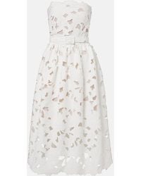 Oscar de la Renta - Bustier-Kleid Aus Spitze - Lyst