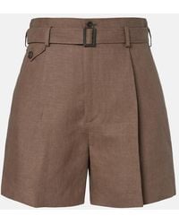 Ralph Lauren - Denise Belted Linen Shorts - Lyst