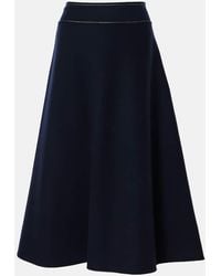 Max Mara - Max Mara Nevada Wool Midi Skirt - Lyst