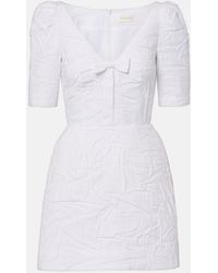 ShuShu/Tong - Bow-Detail Cotton-Blend Minidress - Lyst
