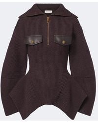 Zimmermann - Valiant Wool-Blend Half-Zip Sweater - Lyst