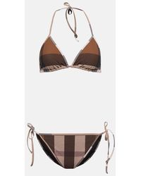 Burberry - Triangel-Bikini Exaggerated Check - Lyst