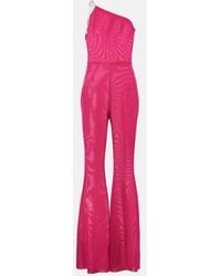 Alexandre Vauthier - One-Shoulder Flared Jumpsuit - Lyst