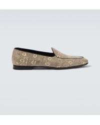 Manolo Blahnik - Modena Snake-Effect Leather Loafers - Lyst
