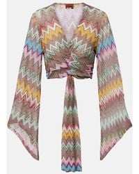 Missoni - Zigzag Lame Crop Top - Lyst