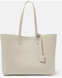 Saint Laurent - Shopping E/w Leather Tote Bag - Lyst