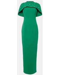 Safiyaa - Caped Embellished Gown - Lyst