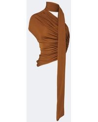 Christopher Esber - Vienna Draped Scarf-Detail Jersey Top - Lyst