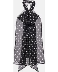 Nina Ricci - Polka-Dot Sheer Silk Tank Top - Lyst
