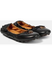Tod's - Gommino Leather Ballet Flats - Lyst