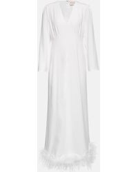 RIXO London - Bridal Mya Feather-trimmed Dress - Lyst