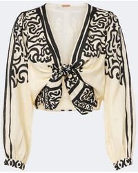 Johanna Ortiz - Gentle Burn Printed Linen Top - Lyst