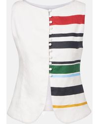 Cala De La Cruz - Genova Striped Linen Top - Lyst