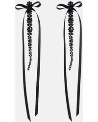 Simone Rocha - Bow-Embellished Crystal Drop Earrings - Lyst