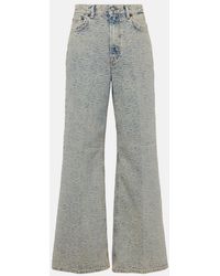 Acne Studios - Monogram High-Rise Wide-Leg Jeans - Lyst