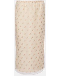 KHAITE - Sydni Floral Silk Organza Slip Skirt - Lyst