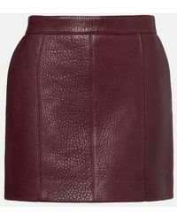 Chloé - Leather Miniskirt - Lyst
