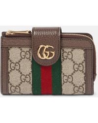 Gucci - Ophidia Leather-trimmed Card Case - Lyst