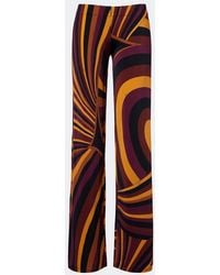 PUCCI - Iride Satin Jersey Wide-Leg Pants - Lyst