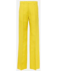 Valentino - Crepe Couture High-Rise Straight Pants - Lyst