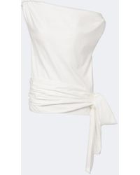 Proenza Schouler - Zafira Asymmetric Cotton Jersey Top - Lyst