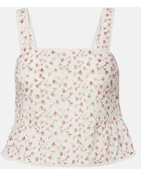 Posse - Charlotte Floral Cotton Top - Lyst