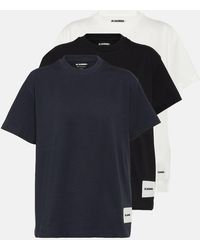 Jil Sander - Set aus 3 T-Shirts aus Baumwoll-Jersey - Lyst