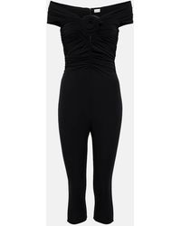 Magda Butrym - Jumpsuit in jersey con applicazione floreale - Lyst