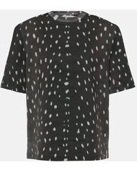 The Attico - Padded Printed Cotton T-shirt - Lyst