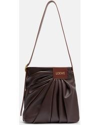 Loewe - Tote Bag Draped Aus Leder - Lyst