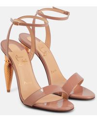 Christian Louboutin - Lipqueen Patent Leather Sandals - Lyst
