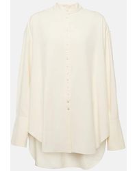 The Row - Grandad Oversized Silk Shirt - Lyst