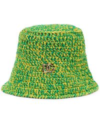 Dolce & Gabbana Sombrero de pescador DG de croche - Verde