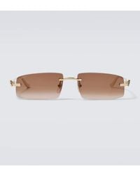 Cartier - Panthere De Cartier Rectangular Sunglasses - Lyst