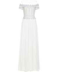 Temperley London Sophia Embellished Silk Bridal Gown - White