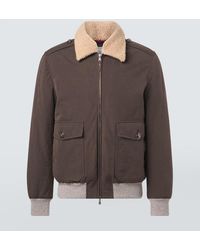 Brunello Cucinelli - Shearling-Trimmed Blouson Jacket - Lyst