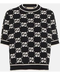 Gucci - Gg Jacquard Wool Boucle Top - Lyst