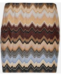 Missoni - Minigonna in maglia lame a zig zag - Lyst