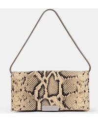 Jil Sander - Carnet Snake-Effect Leather Clutch - Lyst