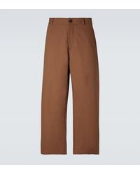 Studio Nicholson - Bosworth Cotton Twill Wide-Leg Pants - Lyst