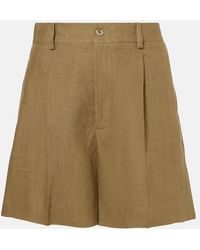 Ralph Lauren - Tracy Pleated Linen Shorts - Lyst