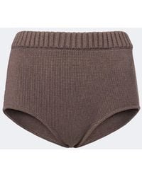 Magda Butrym - Ribbed-Knit Cotton Shorts - Lyst