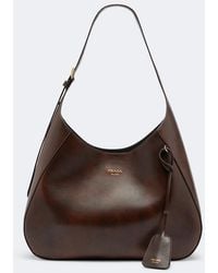 Prada - Boogie Large Leather Shoulder Bag - Lyst