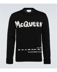 Alexander McQueen - McQueen Graffiti Pullover aus Baumwolle - Lyst