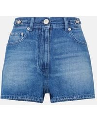 Versace - Faded Denim Shorts - Lyst